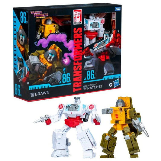 Transformers Studio Series 86 Deluxe Action Figure 2-pack - Brawn & Autobot Ratchet
